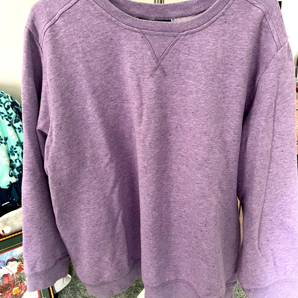 Karen Scott Purple Crewneck Sweatshirt